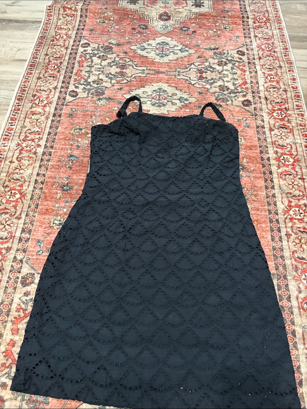 Urban Outfitters Black Eyelet Mini Dress